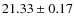$21.33\pm0.17$
