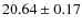 $20.64\pm0.17$