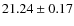$21.24\pm0.17$