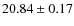 $20.84\pm0.17$