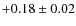 $+0.18\pm0.02$