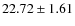 $22.72\pm1.61$