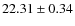 $22.31\pm0.34$