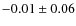 $-0.01\pm0.06$