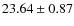 $23.64\pm0.87$