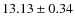 $13.13\pm0.34$