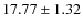 $17.77\pm1.32$