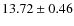 $13.72\pm0.46$
