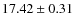 $17.42\pm0.31$