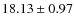 $18.13\pm0.97$
