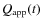 $Q_{\rm app}(t)$