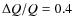 $\Delta{}Q/Q=0.4$