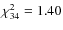 $\chi^2_{34}=1.40$
