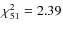 $\chi^2_{51}=2.39$