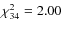 $\chi^2_{34} = 2.00$