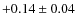 $+0.14\pm0.04$