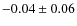 $-0.04\pm0.06$