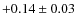 $+0.14\pm0.03$