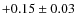 $+0.15\pm0.03$