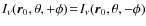 $I_\nu(\vec{r}_0,\theta,+\phi)\!=\!I_\nu(\vec{r}_0,\theta,-\phi)$