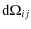$\displaystyle {\rm d}\Omega_{ij}$