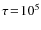 $\tau\!=\!10^5$