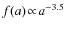 $f(a)\!\propto\!a^{-3.5}$