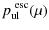 $\displaystyle p^{\rm ~esc}_{\rm ul}(\mu)$