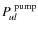 $P^{\rm ~pump}_{\!ul}$