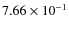 $7.66\times 10^{-1}$