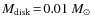 $M_{\rm disk}\!=\!0.01~M_\odot$