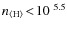 $n_{{\rm\langle H\rangle}}\!<\!10^{~5.5}$