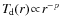 $T_{\hspace*{-0.2ex}\rm d}(r)\!\propto\!r^{-p}$