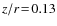 $z/r\!=\!0.13$