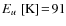 $E_u~{\rm [K]}\!=\!91$