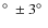 $\hbox{$^\circ$ }\pm 3\hbox{$^\circ$ }$