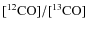 ${\rm [^{12}CO]/[^{13}CO]}$