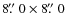 $8\hbox{$.\!\!^{\prime\prime}$ }0\times8\hbox{$.\!\!^{\prime\prime}$ }0$