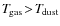 $T_{\hspace*{-0.2ex}\rm gas}\!>\!T_{\hspace*{-0.2ex}\rm dust}$