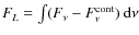 $F_L=\int (F_\nu-F_\nu^{\rm cont})~{\rm d}\nu$