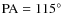 ${\rm PA} =115^{\circ}$