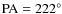 ${\rm PA} =222^{\circ}$