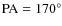 ${\rm PA} =170^{\circ}$