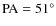 ${\rm PA}=51^{\circ}$