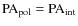$\rm PA_{pol} = PA_{int}$