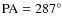 ${\rm PA} =287^{\circ}$