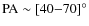 ${\rm PA} \sim [40{-}70]^{\circ}$