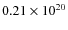 $0.21 \times 10^{20}$