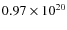 $0.97 \times 10^{20}$