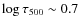 $\log\tau_{500}\sim 0.7$